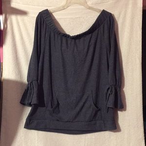 CharlotteRusse off shoulder top with front pockets